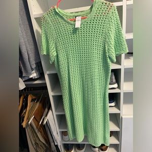 Green Gap crochet dress